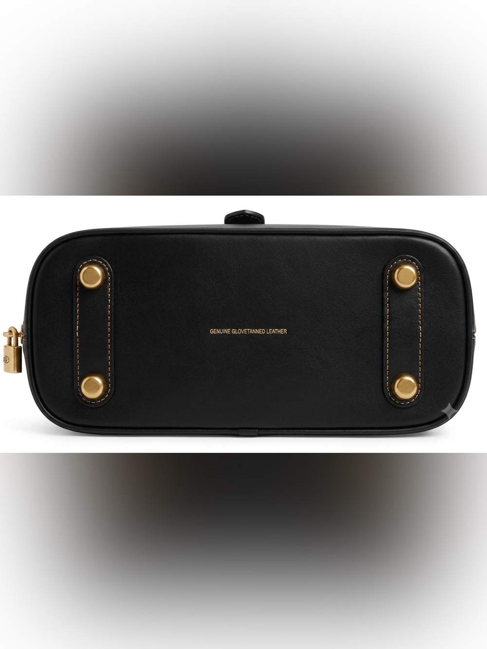 Coach Revel Bag 24 in black glovetanned leather with signature brass hardware. - Picture 6 of 11
